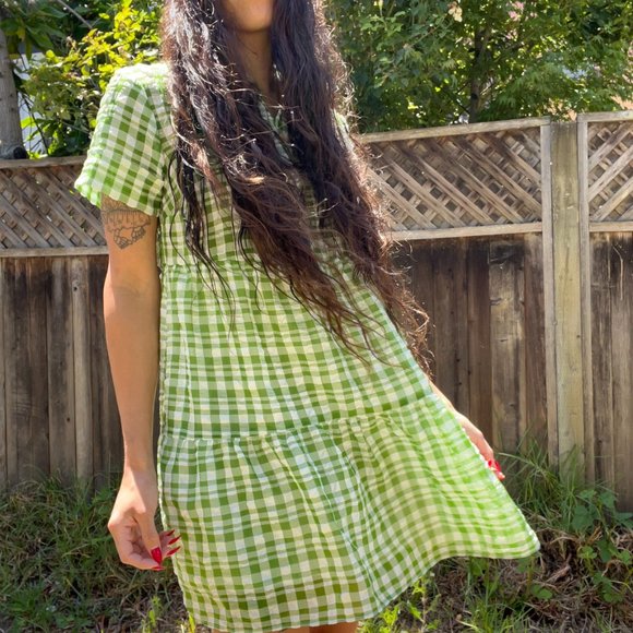 Urban Outfitters Summer Cottagecore Prairie Gingham Dress - Picture 4 of 6
